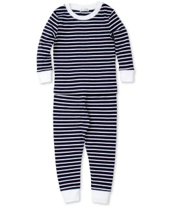 Team Stripes Navy Kids Pajama Set (8-10)