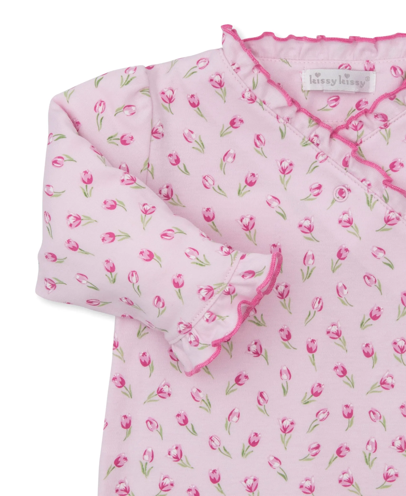 Tulip Blossoms Pink Footie