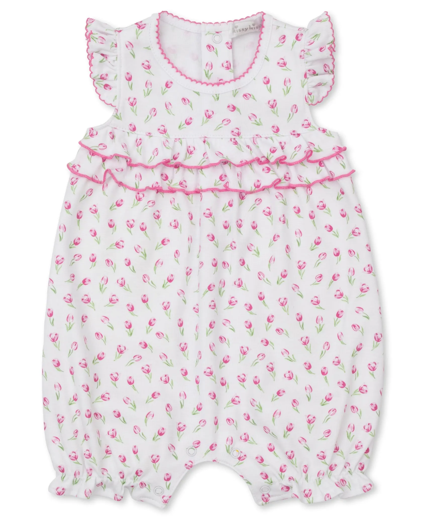 Tulip Blossoms Short White Playsuit