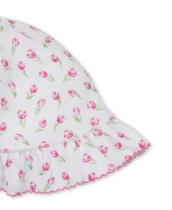 Tulip Blossoms White Floppy Hat