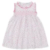 Tulip Blossoms White Smocked Toddler Dress