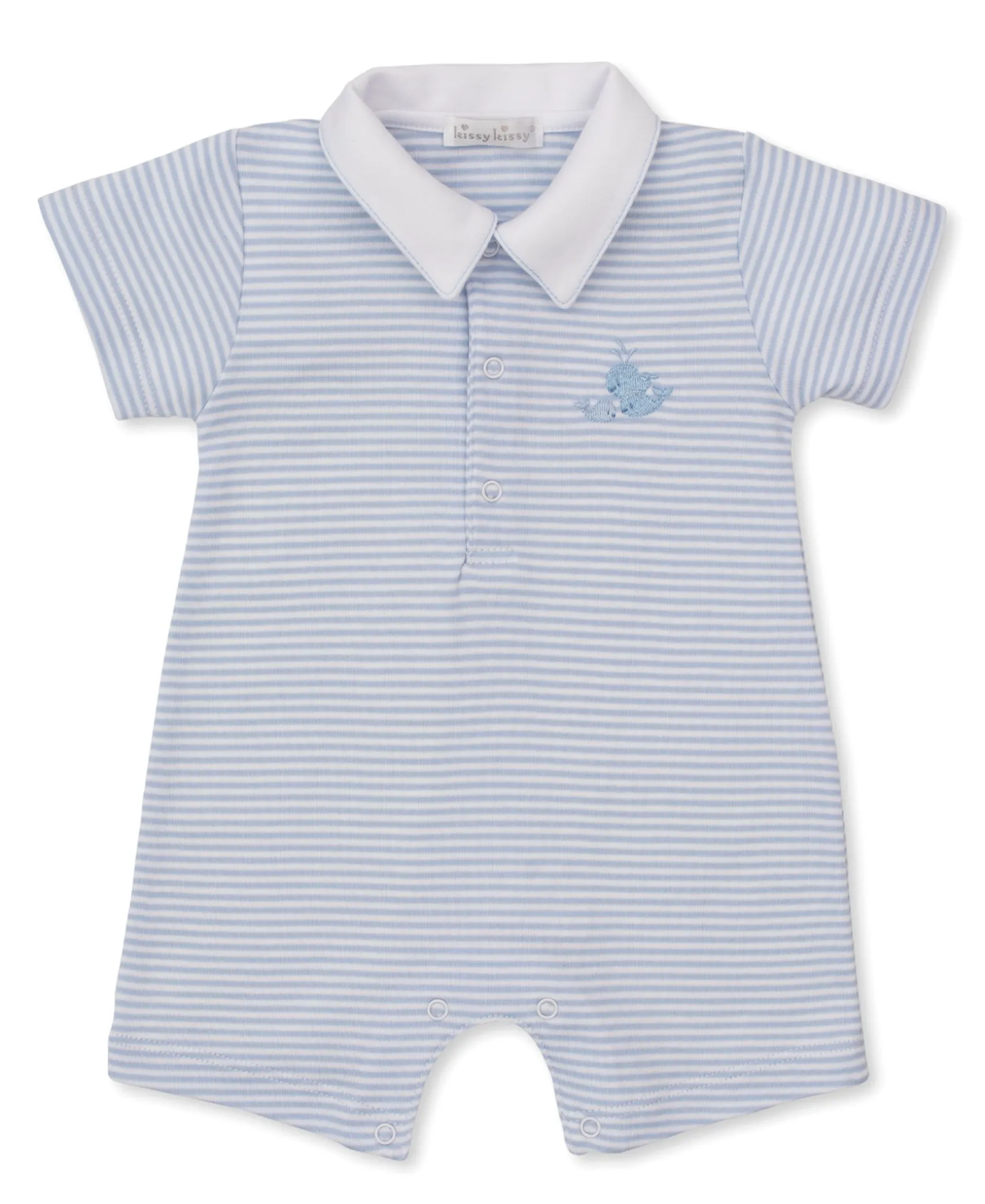 Whale Wonder Blue Short Stripe Playsuit