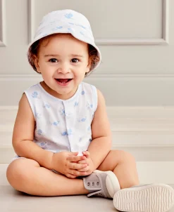 Whale Wonder Blue Sleeveless Playsuit