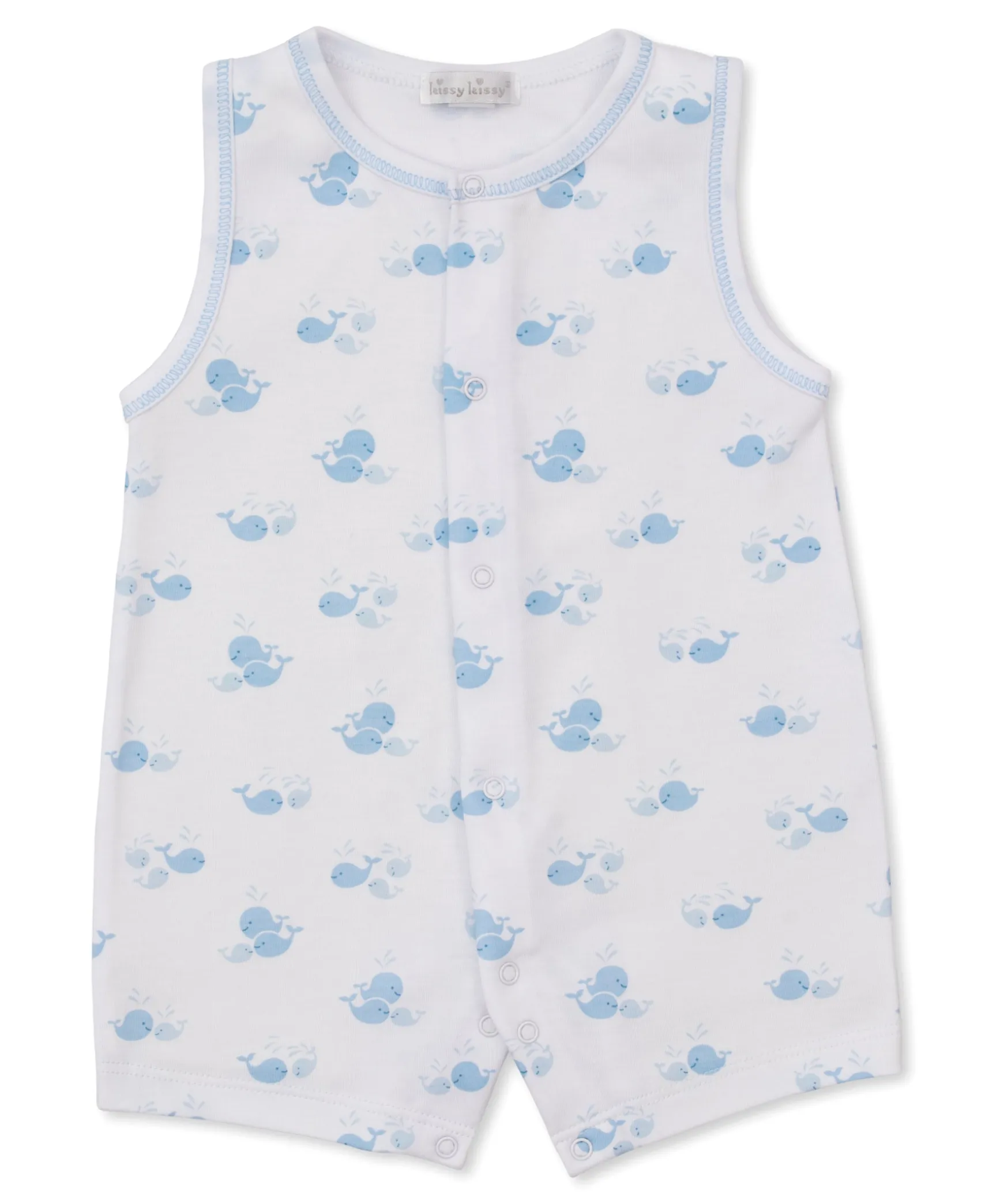 Whale Wonder Blue Sleeveless Playsuit