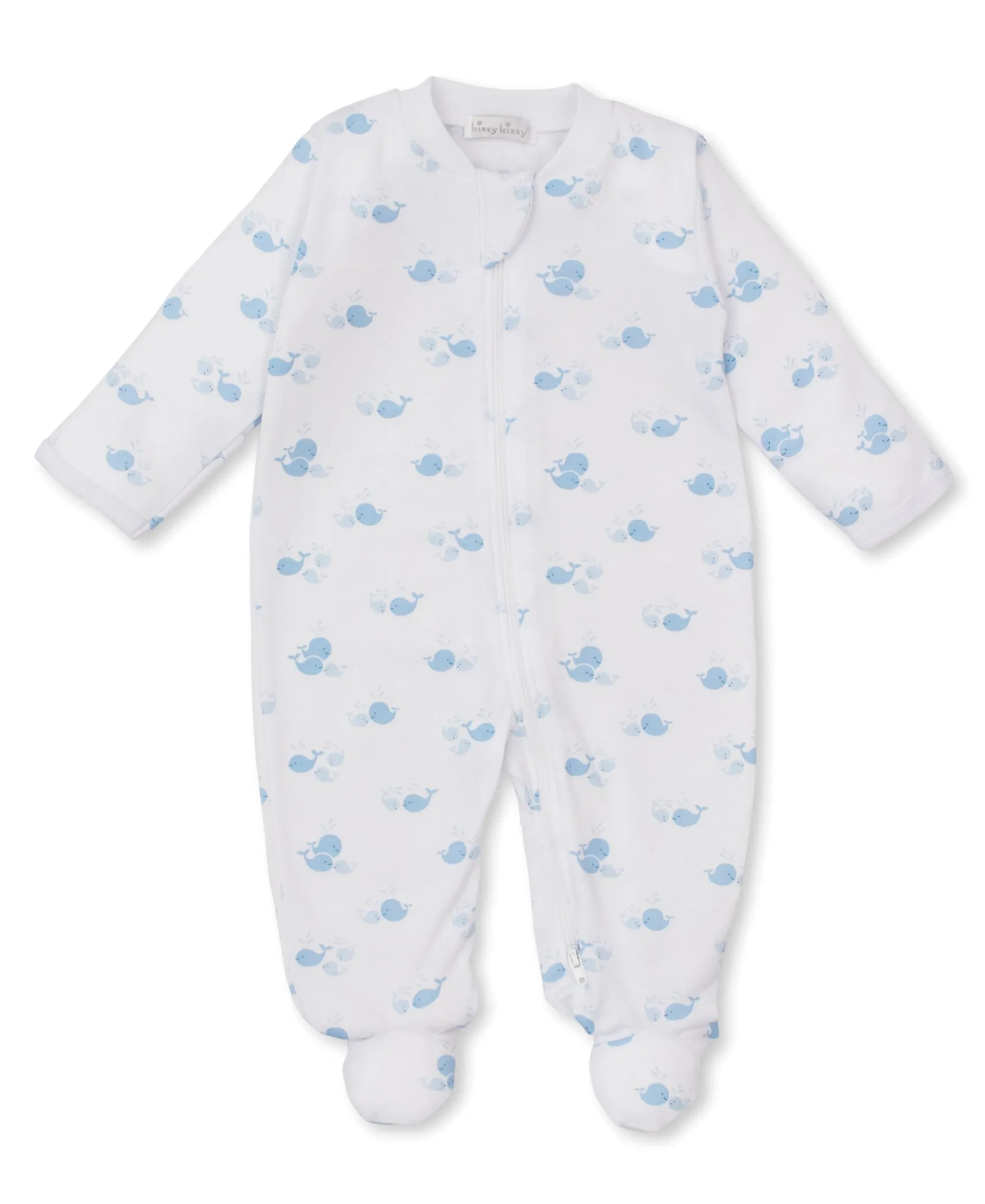 Whale Wonder Blue Zip Footie