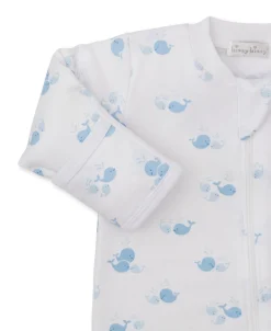 Whale Wonder Blue Zip Footie