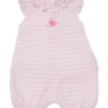 Whale Wonder Pink Short Stripe Playsuit