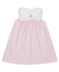 Whale Wonder Pink Stripe Toddler Dress