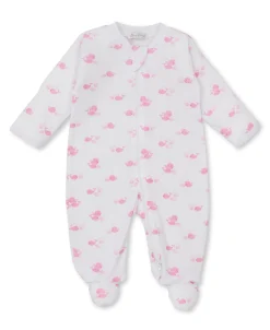 Whale Wonder Pink Zip Footie
