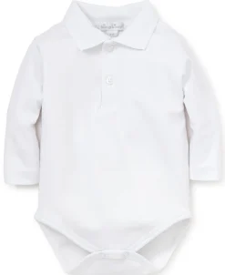 White Kissy Basics L/S Knit Collar Bodysuit