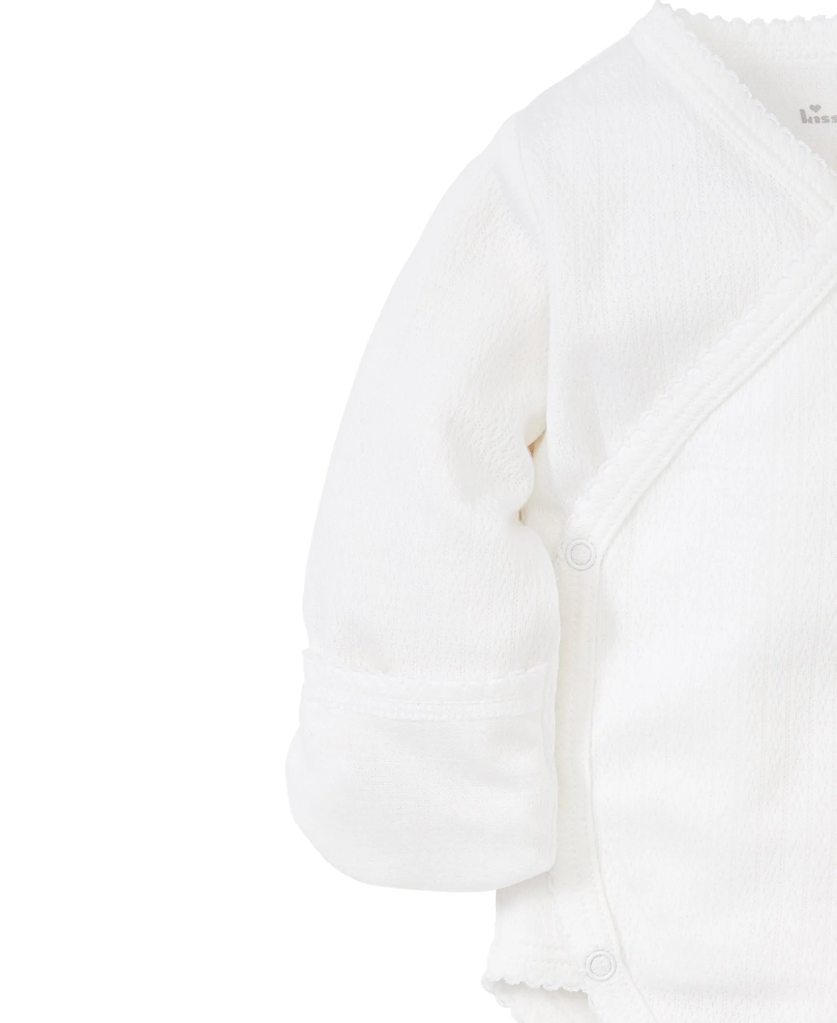 White Pointelle Long Sleeve Bodysuit