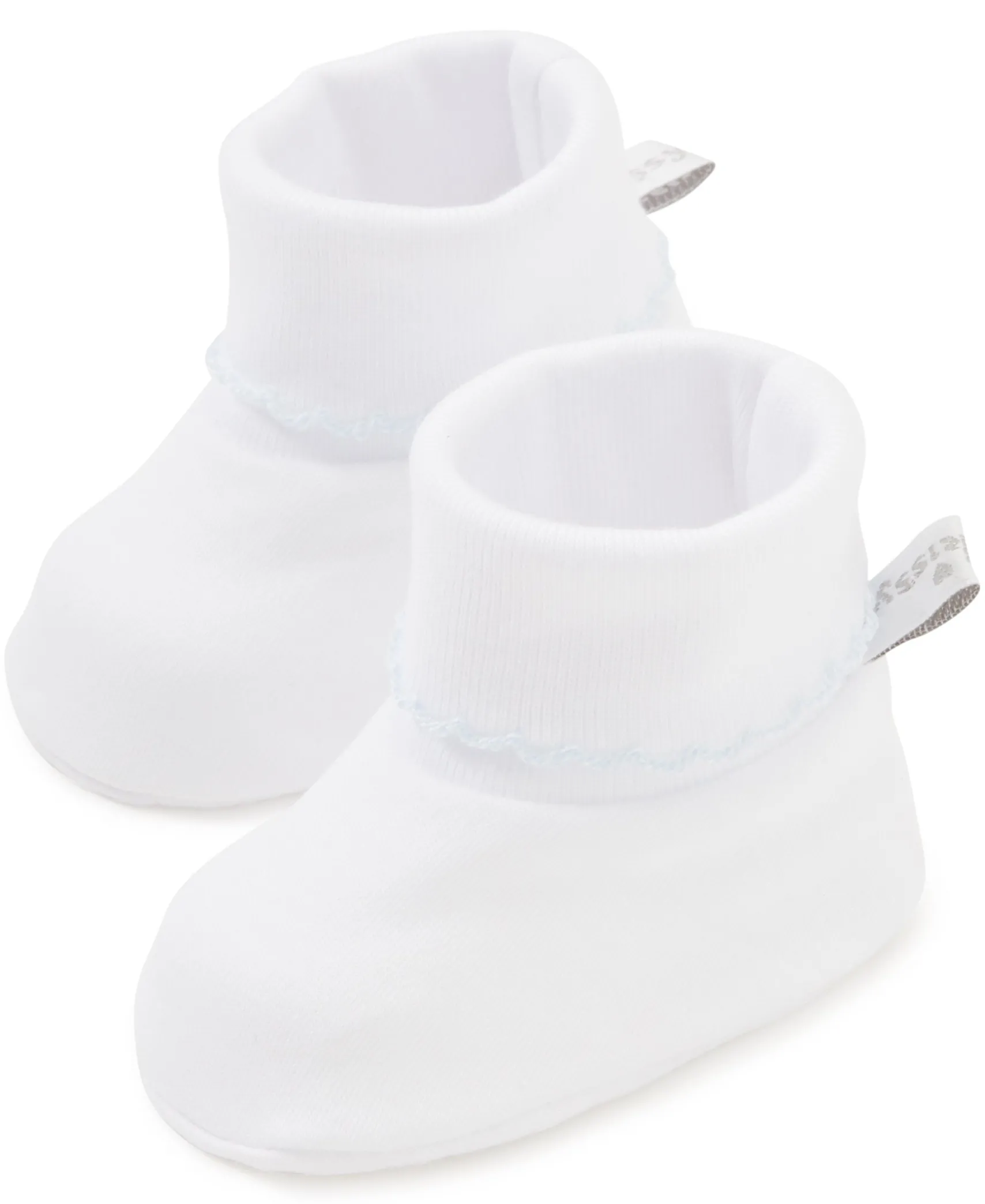 White/Blue Kissy Basics Booties