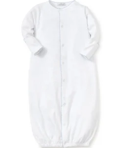 White/Blue New Kissy Dots Print Converter Gown