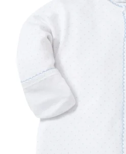 White/Blue New Kissy Dots Print Converter Gown