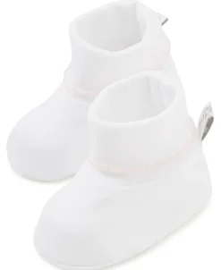 White/Pink Kissy Basics Booties