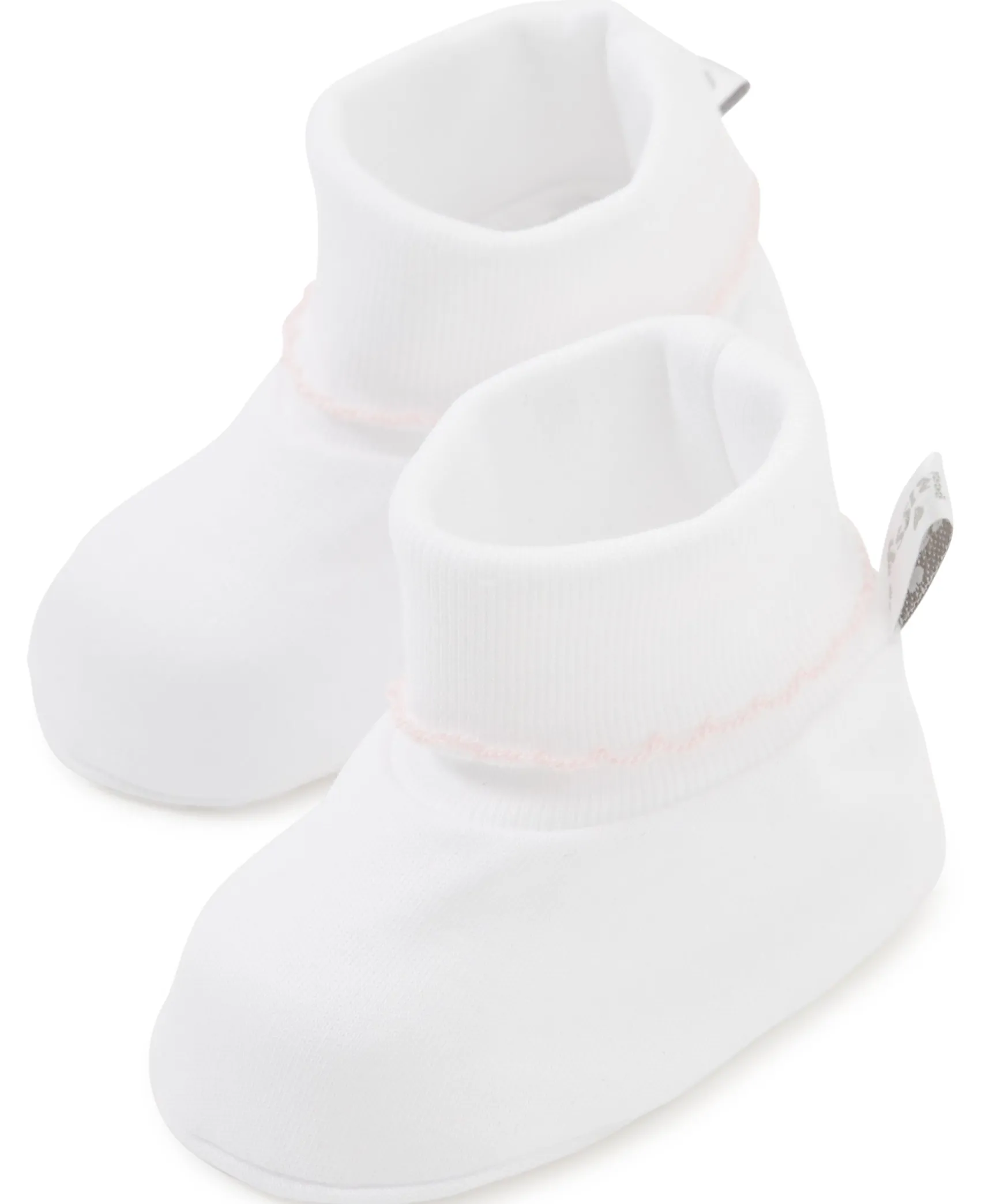 White/Pink Kissy Basics Booties