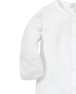 White/Pink Kissy Basics Footie NEW