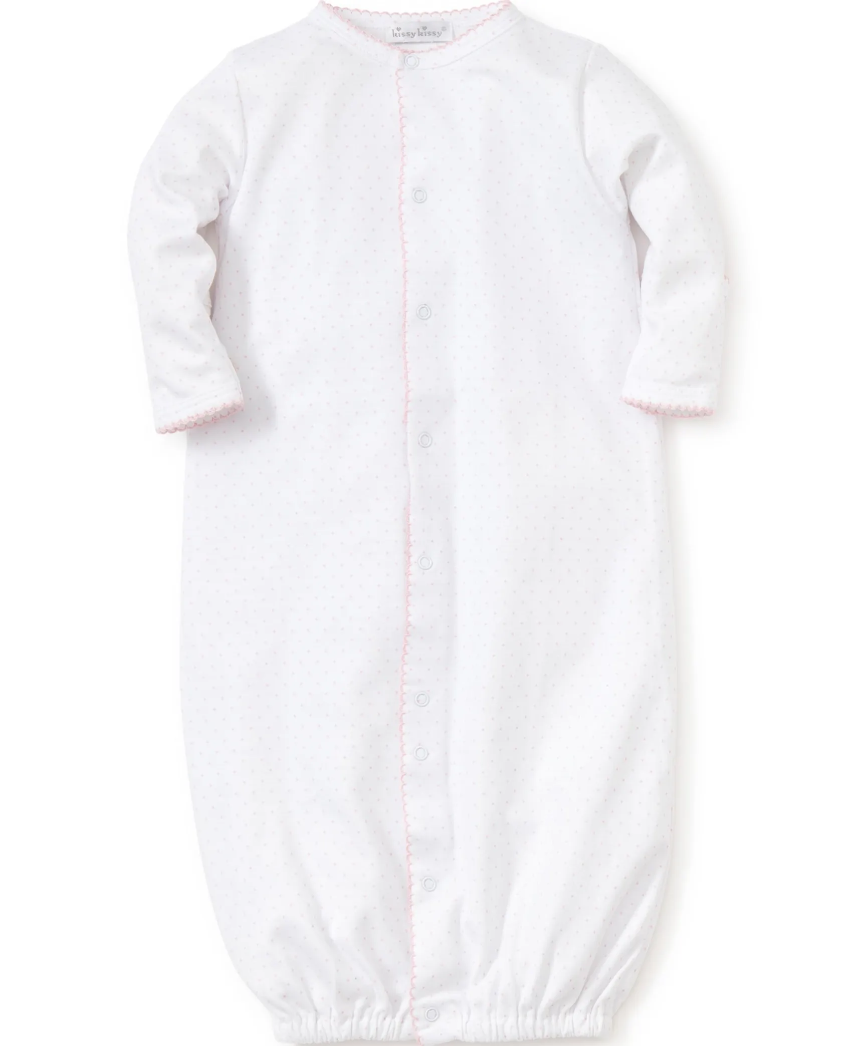 White/Pink New Kissy Dots Print Converter Gown