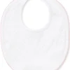 White/Pink New Kissy Dots Print Bib