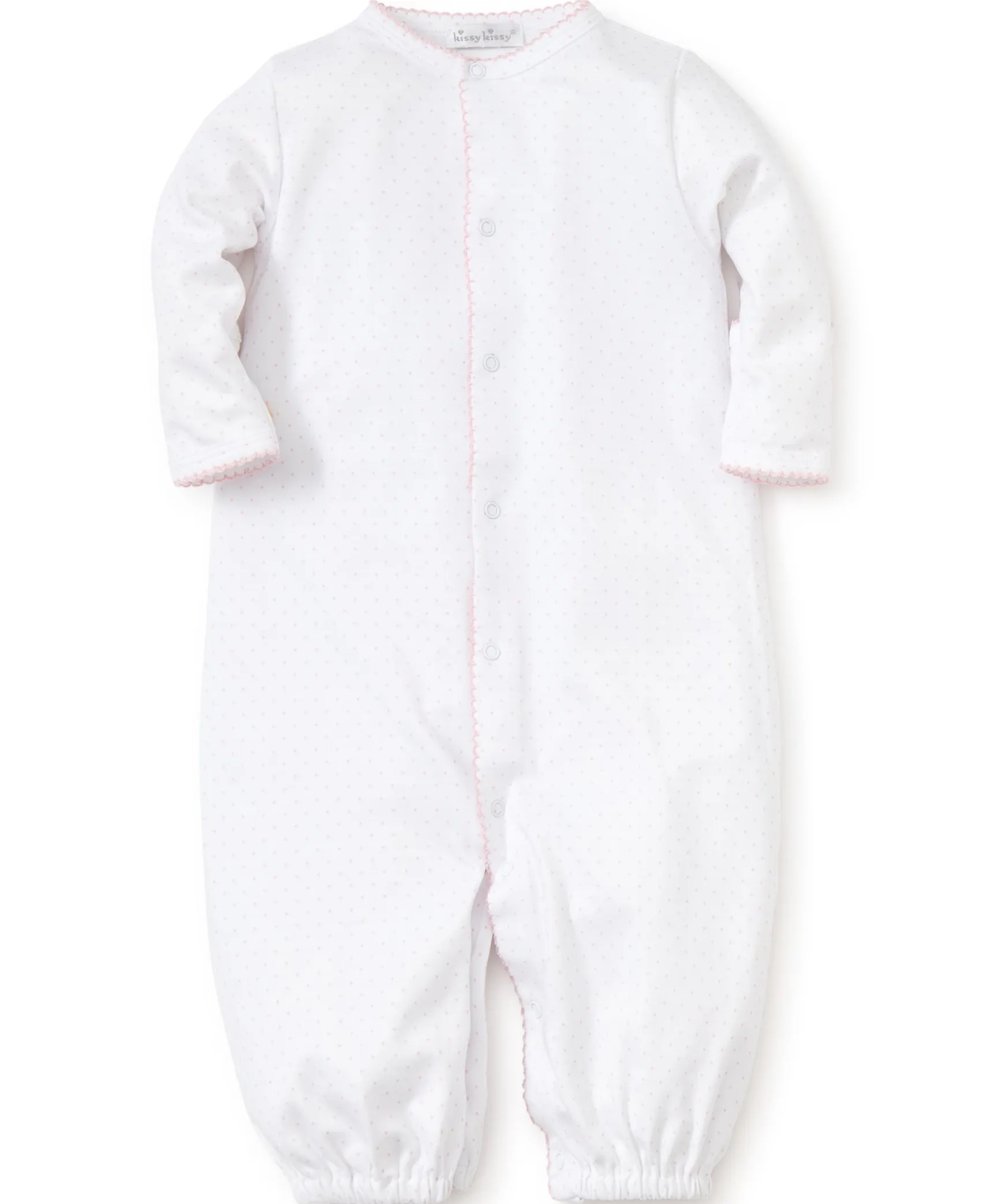 White/Pink New Kissy Dots Print Converter Gown