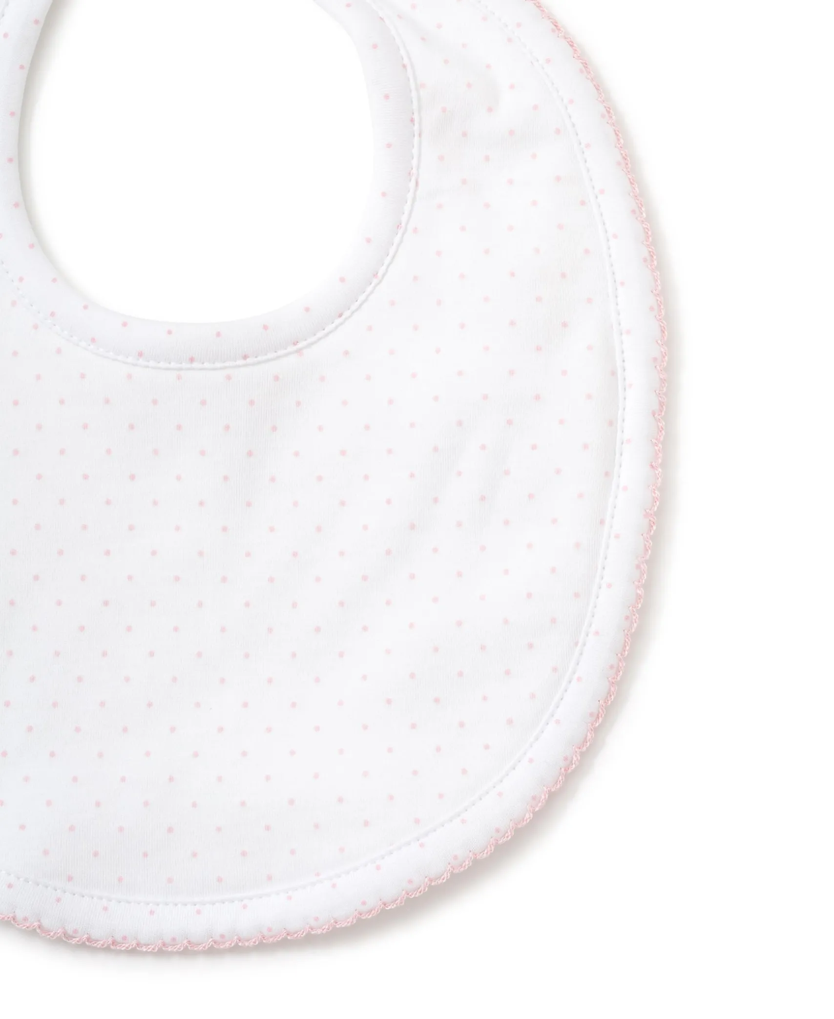 White/Pink New Kissy Dots Print Bib