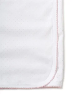 White/Pink New Kissy Dots Print Blanket