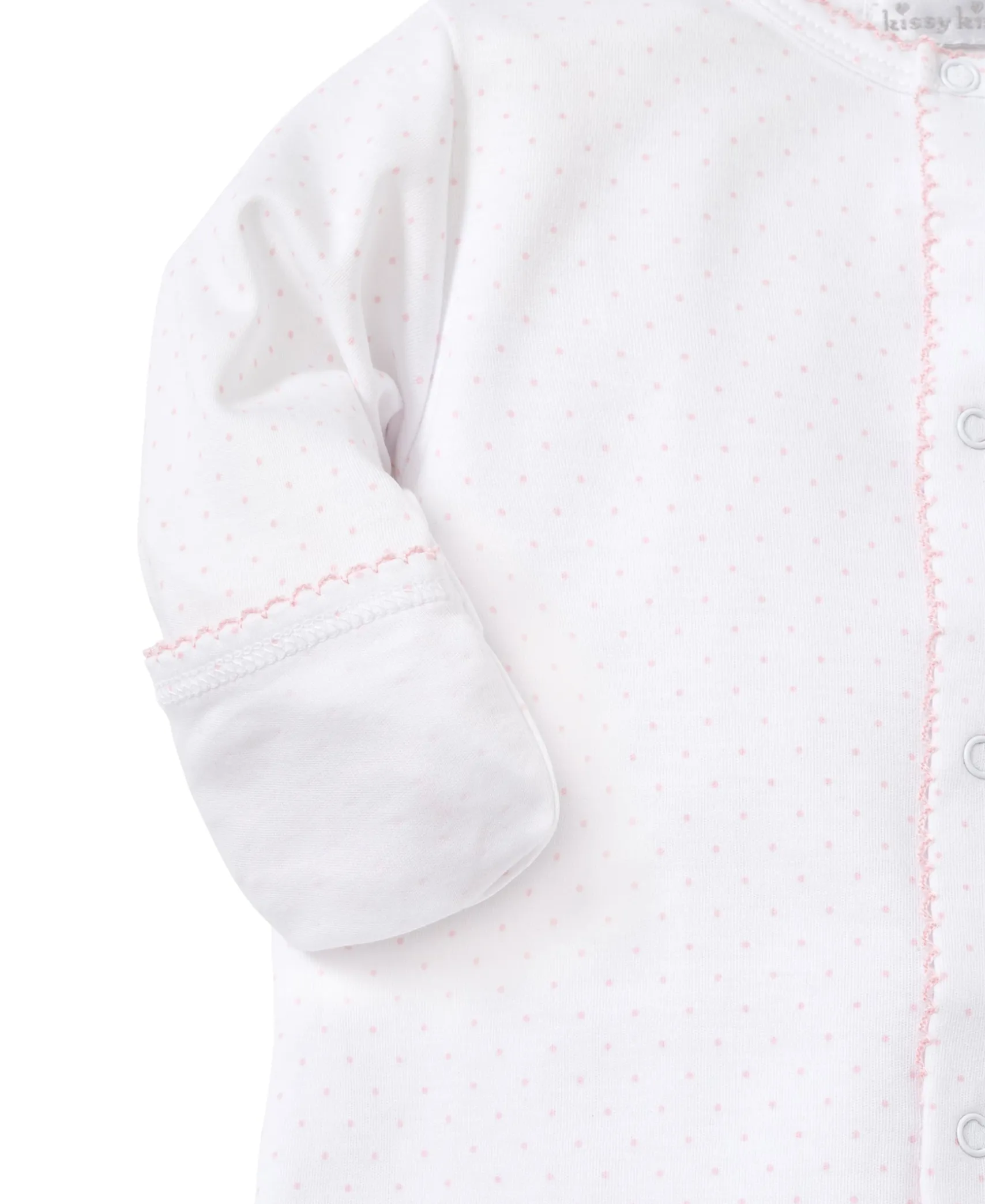 White/Pink New Kissy Dots Print Converter Gown